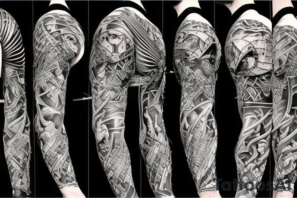 angry warrior tattoo idea