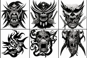 angry warrior tattoo idea