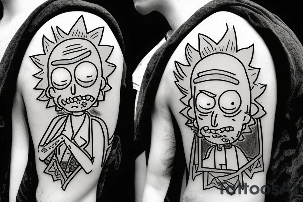 rick and morty tattoo idea