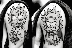 rick and morty tattoo idea