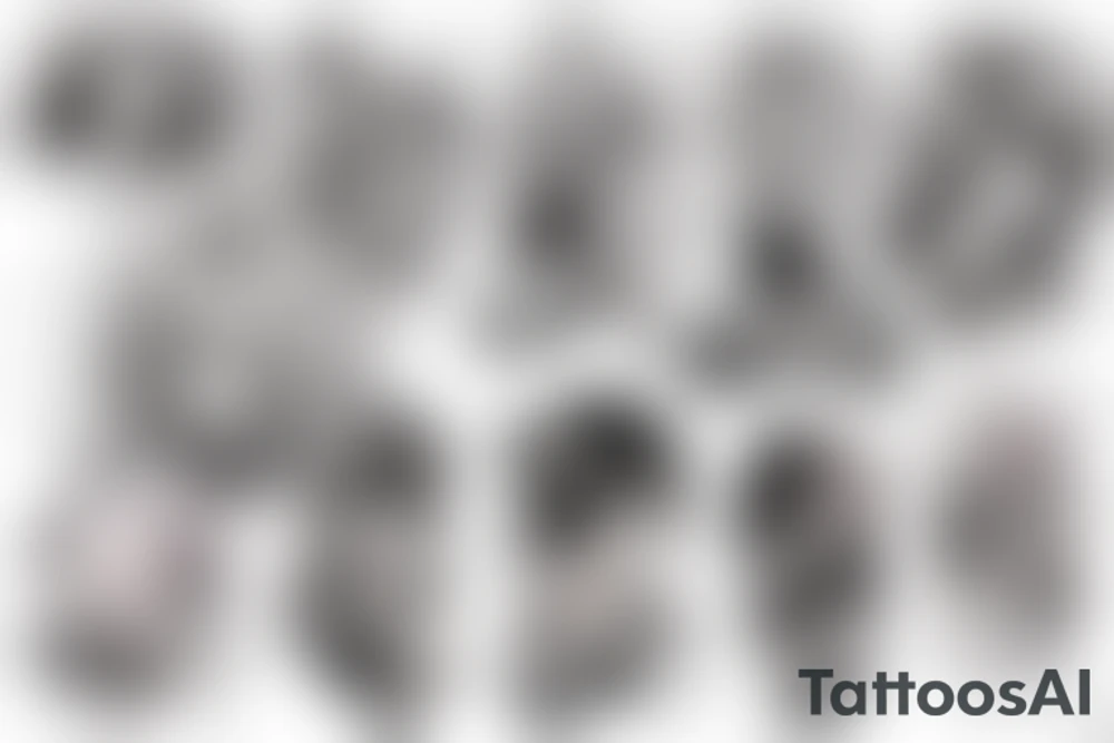 colorfull anime tattoo idea