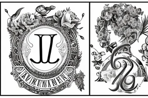 Roman numerals with the date 02/26/2018 with the name Athena going through it tattoo idea