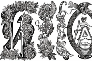 The name Athena
02/26/2018 in Roman numerals tattoo idea