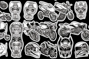 Motorbike and ski tattoo idea