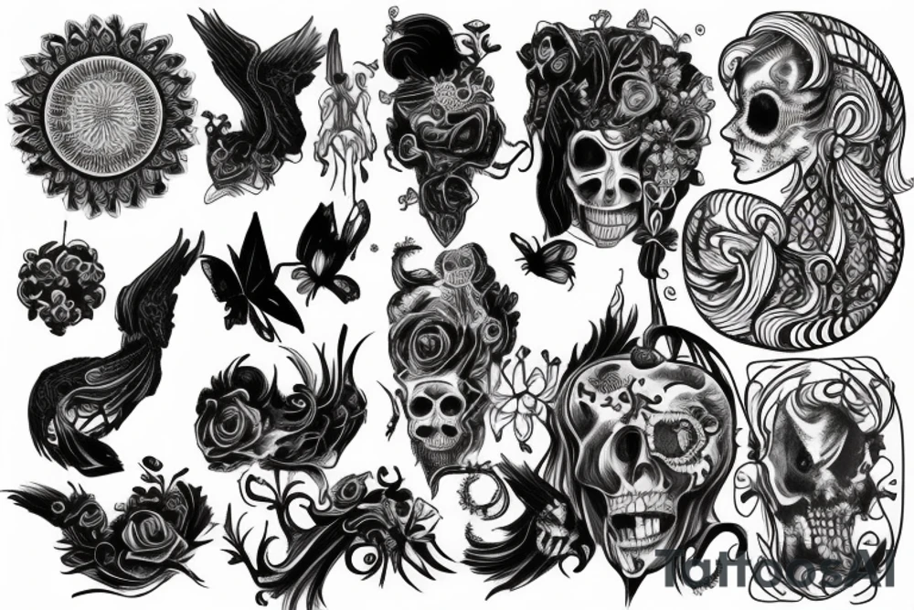 back tattoo ,mystic ,creepy ,beautiful tattoo idea