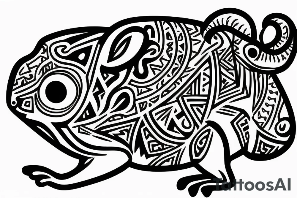 Rat with one red eye tattoo idea