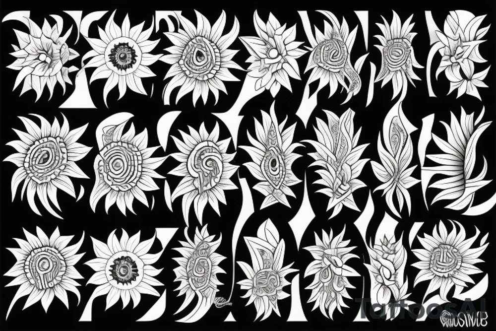 Sunflower tattoo idea