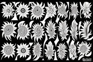 Sunflower tattoo idea