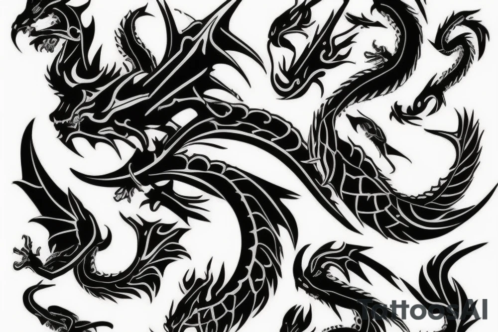 Azure dragon tattoo idea