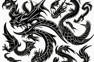 Azure dragon tattoo idea