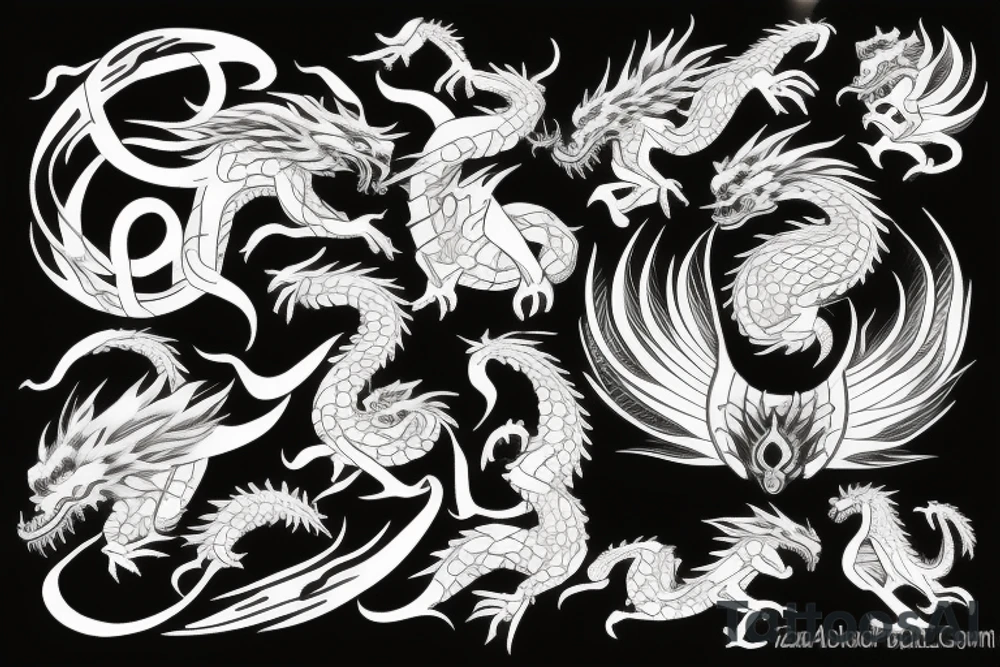 Azure dragon tattoo idea