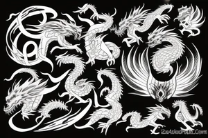 Azure dragon tattoo idea