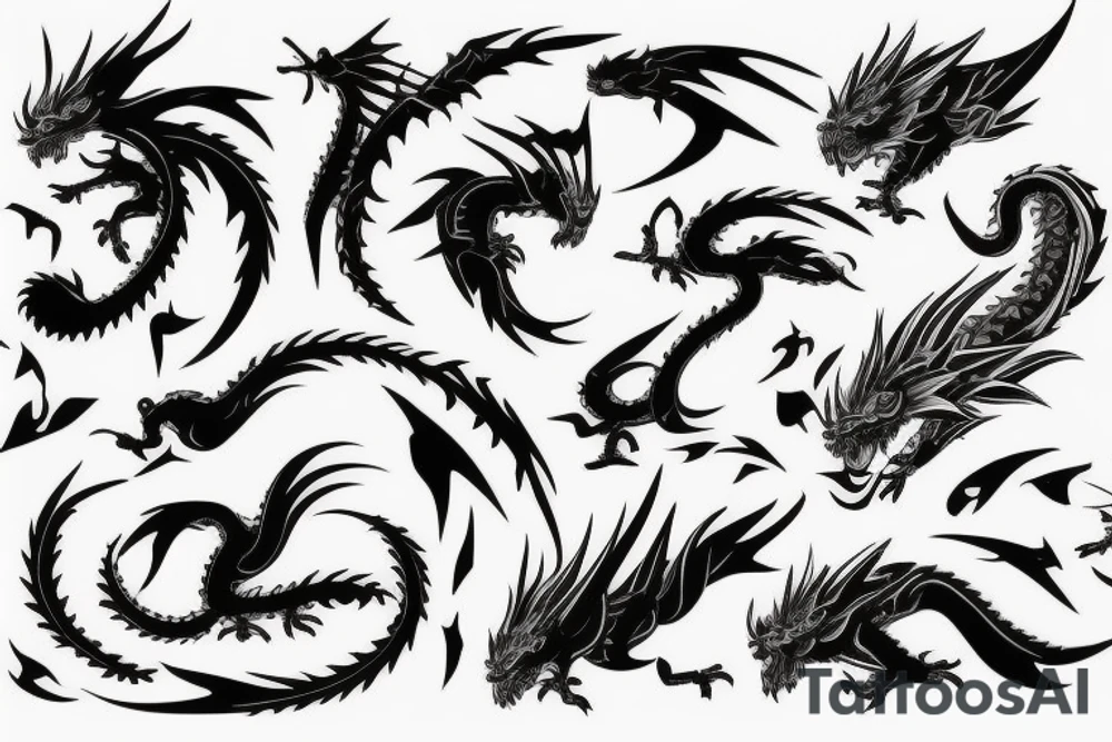 Azure dragon tattoo idea