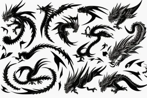 Azure dragon tattoo idea