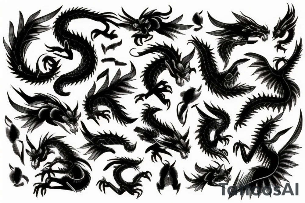 Azure dragon tattoo idea