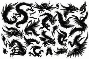 Azure dragon tattoo idea