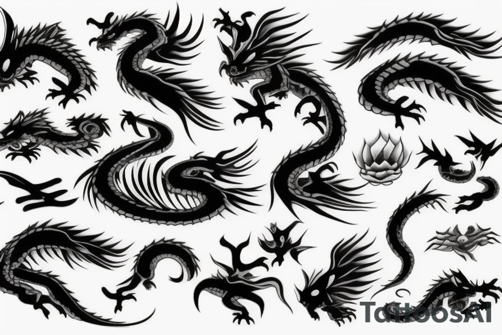 Azure dragon tattoo idea