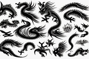 Azure dragon tattoo idea