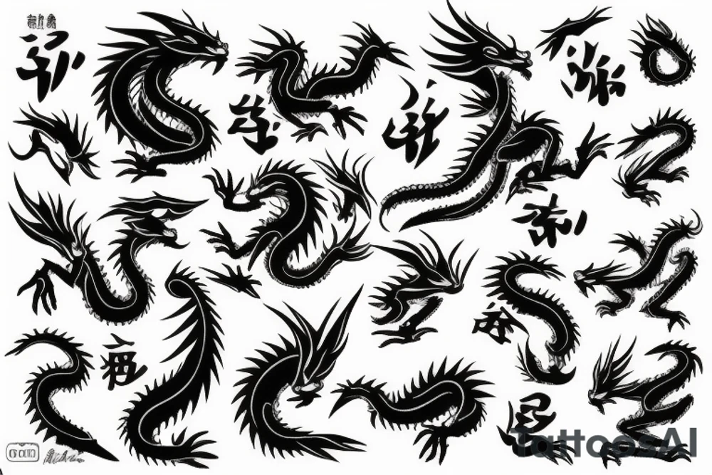 Azure dragon tattoo idea