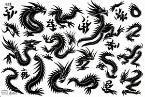 Azure dragon tattoo idea