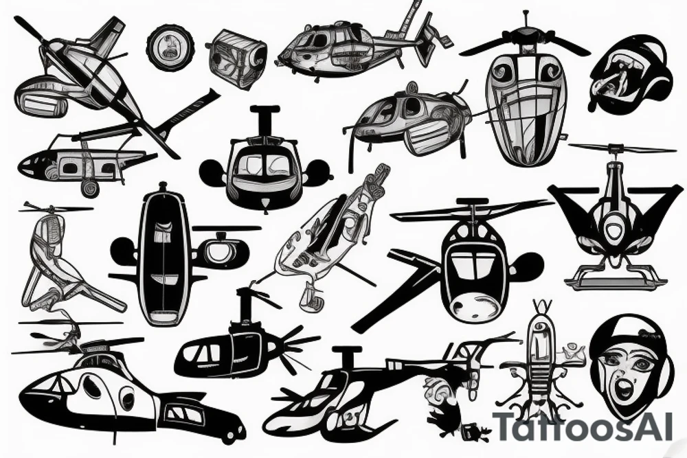 Surviving helicopter crash tattoo idea