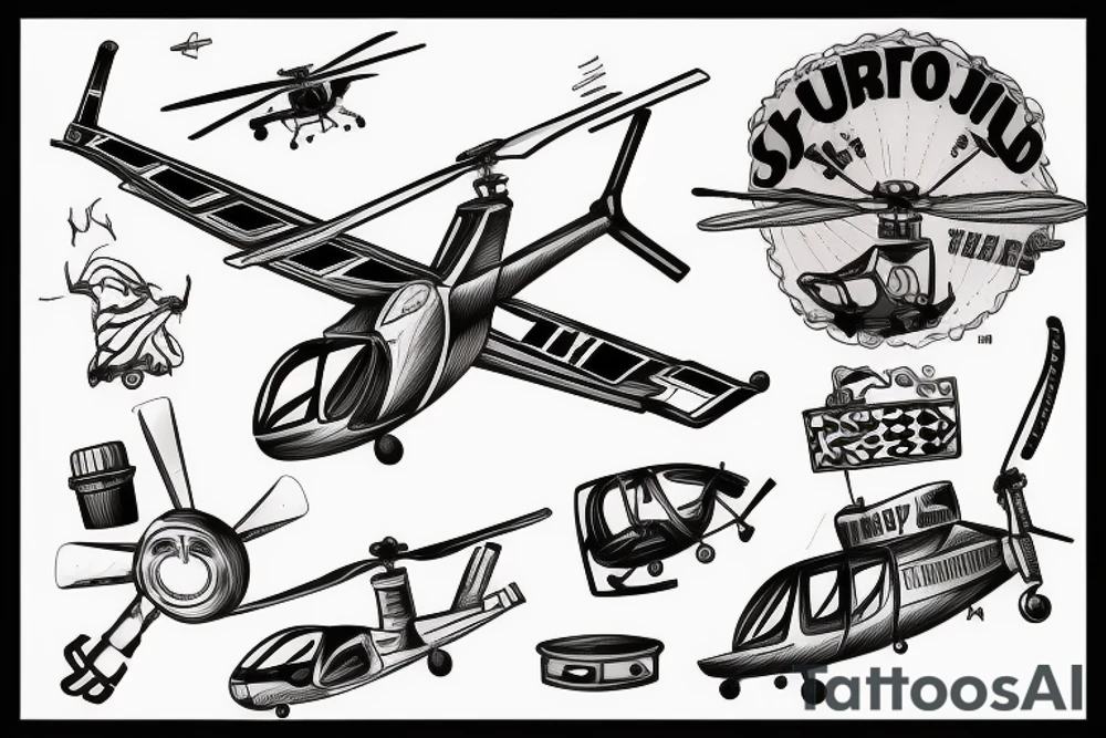 Surviving helicopter crash tattoo idea