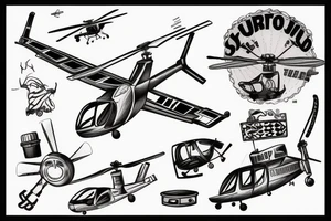 Surviving helicopter crash tattoo idea