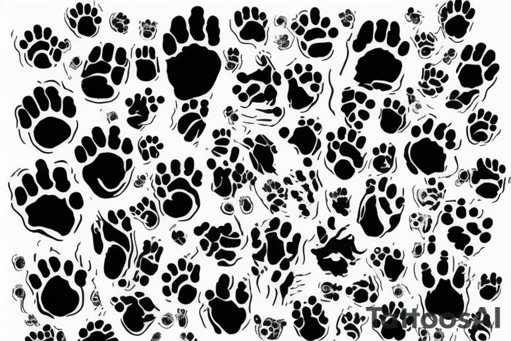 cat paw tattoo idea