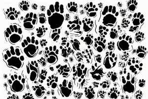 cat paw tattoo idea