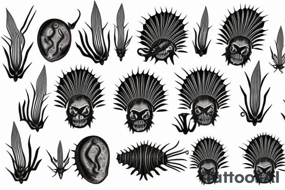 Trilobite with Long spikes tattoo idea