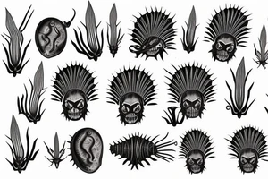 Trilobite with Long spikes tattoo idea