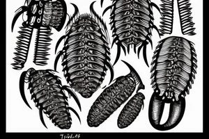 Trilobite with Long spikes tattoo idea