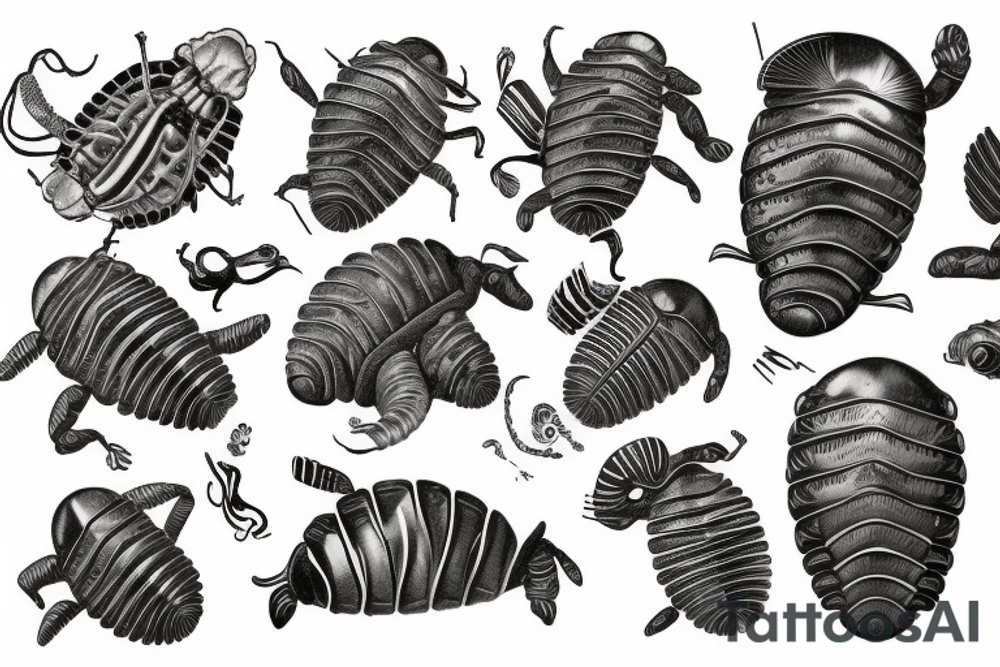 Trilobite streching out its Legs tattoo idea