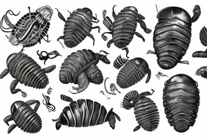 Trilobite streching out its Legs tattoo idea