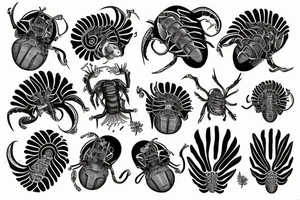 Trilobite streching out its Legs tattoo idea