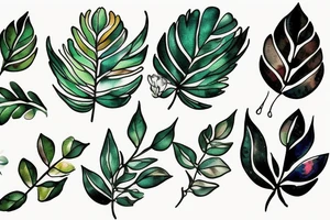 Flower Leaf tattoo idea
