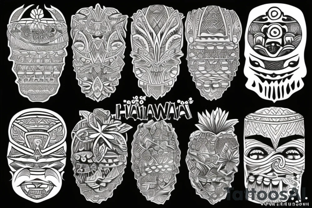 Hawaiian tribal tattoo idea