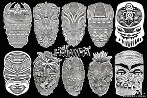 Hawaiian tribal tattoo idea