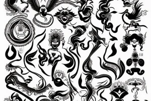 Strength, freedom, feminity,  love, bold, Roman number, tantra, devi kali tattoo idea
