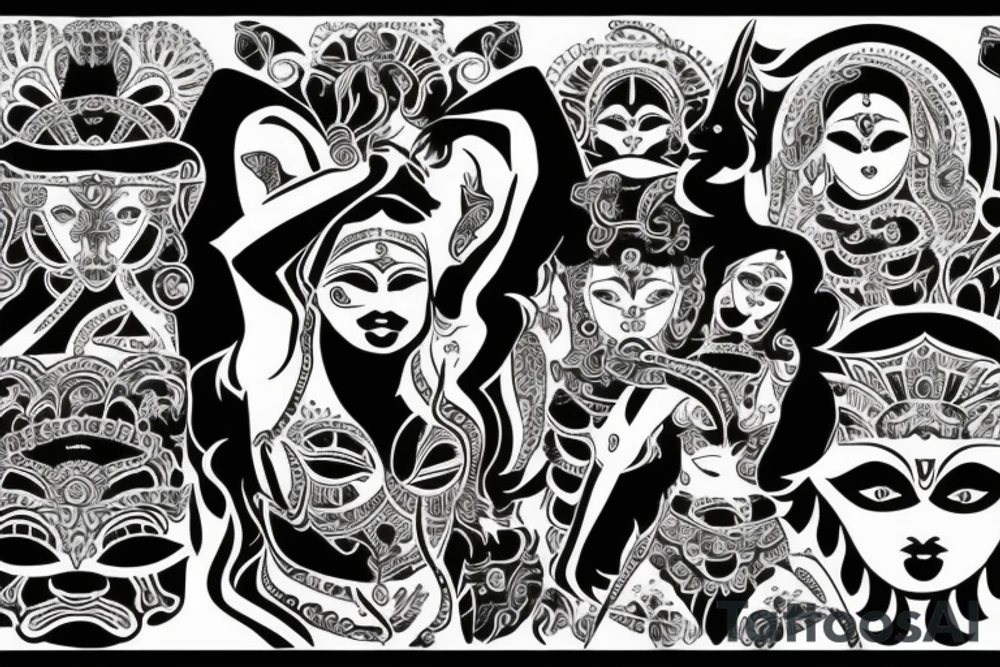 Strength, freedom, feminity,  love, bold, Roman number, tantra, devi kali tattoo idea