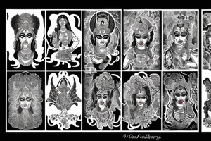 Strength, freedom, feminity,  love, bold, Roman number, tantra, devi kali tattoo idea