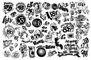 the numbers “855” tattoo idea