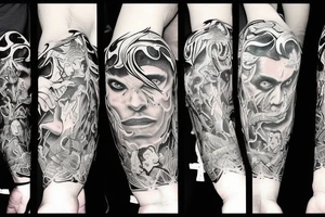 Arcangel miguel peleando con el diablo tattoo idea