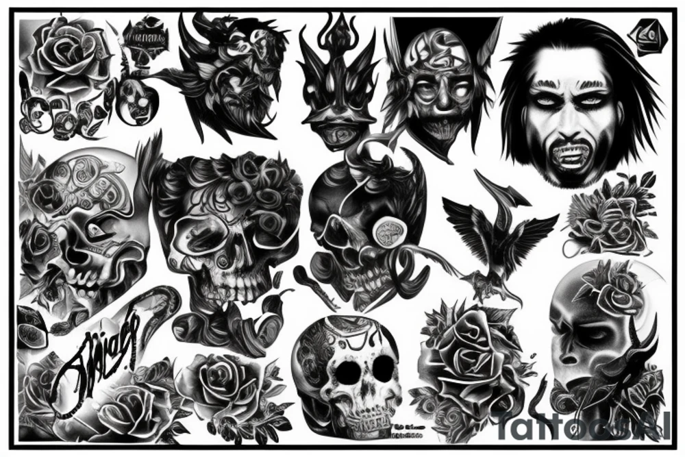 Arcangel miguel peleando con el diablo tattoo idea