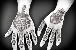 skeleton hand tattoo idea