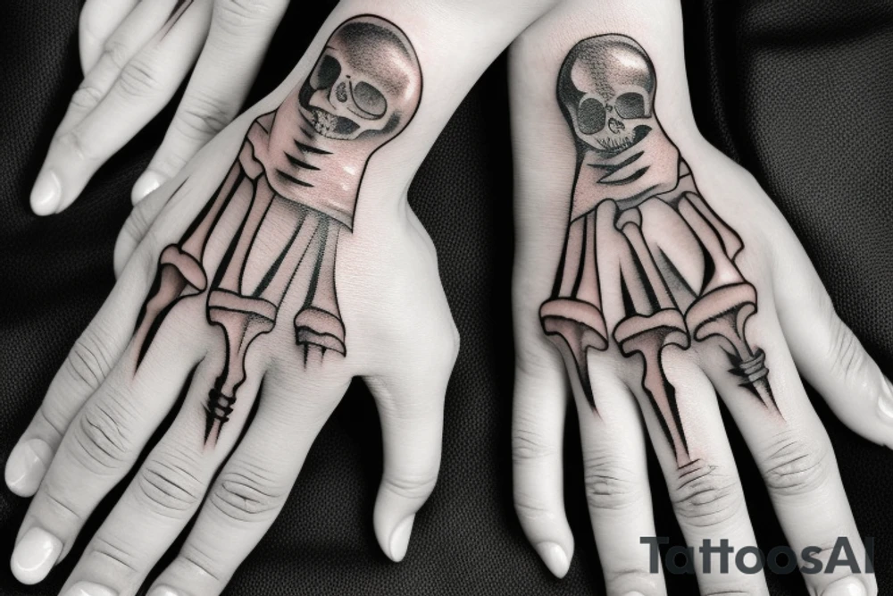 skeleton hand tattoo idea