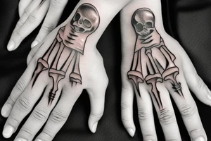 skeleton hand tattoo idea