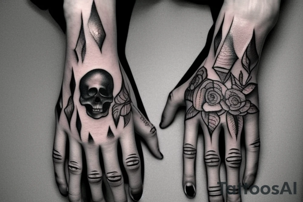 skeleton hand tattoo idea