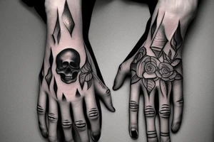skeleton hand tattoo idea