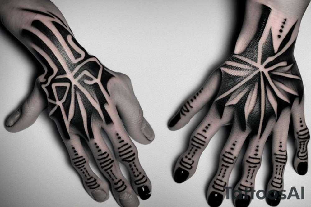 skeleton hand tattoo idea
